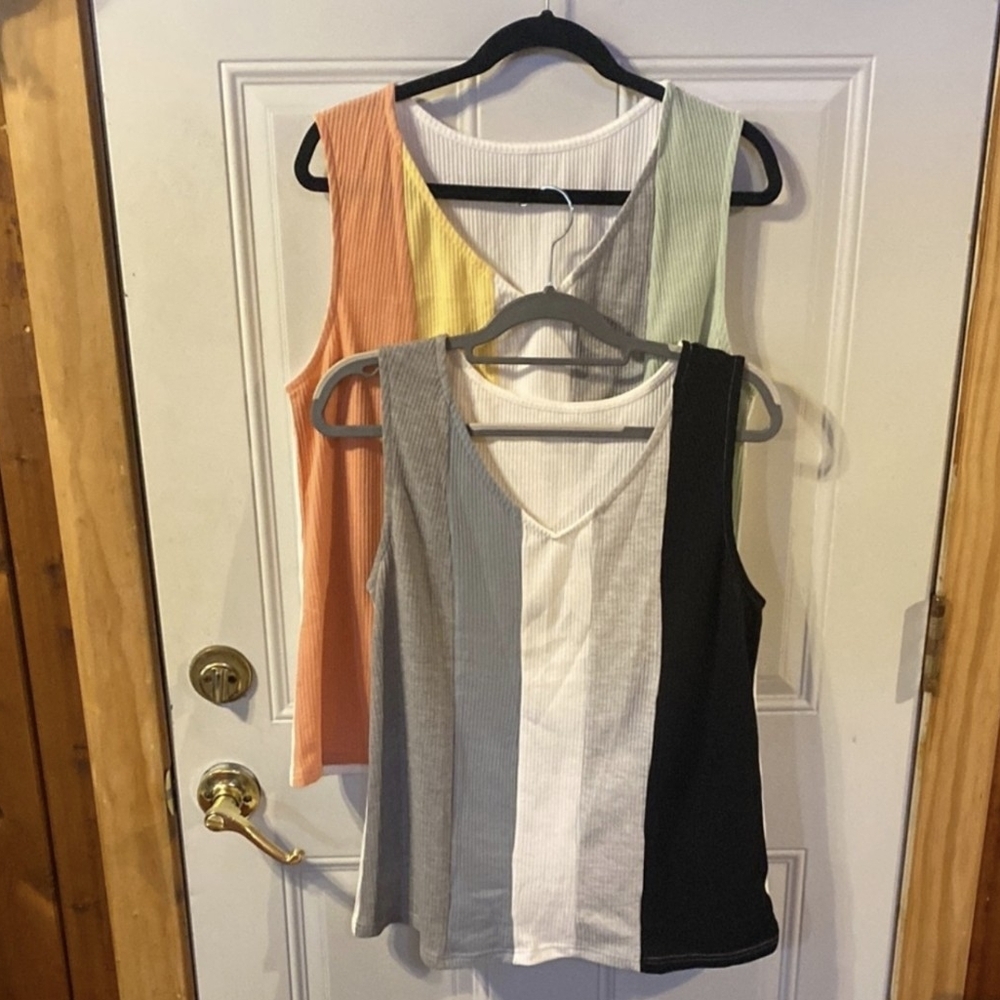 Colorful Sleeveless Women's Tops X 2